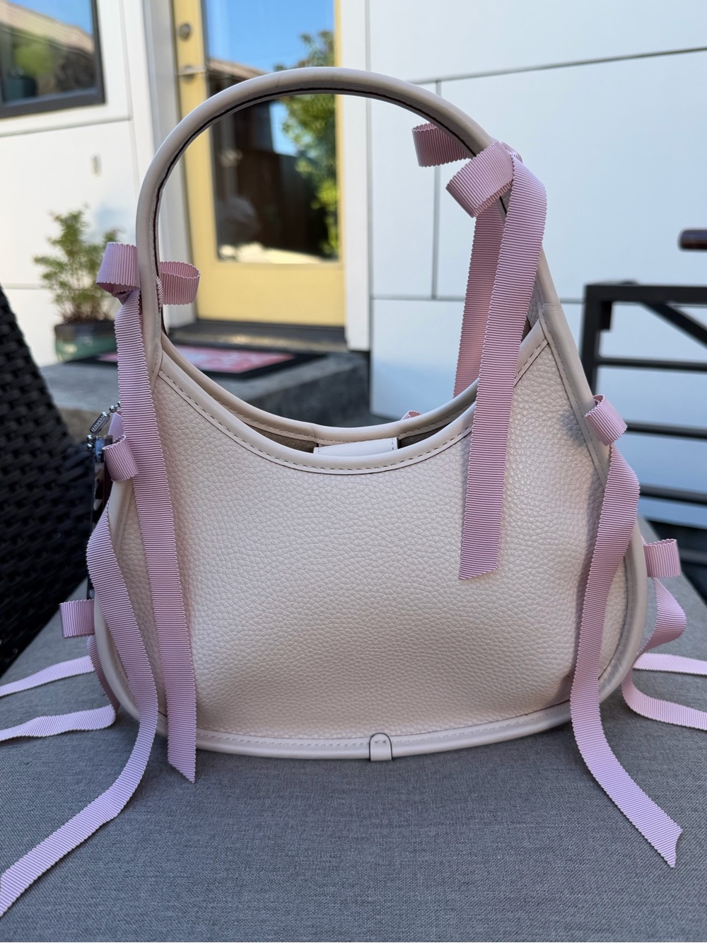 Coach Ergo Bag In Leather With Allover Bows - Picture 6 of 7